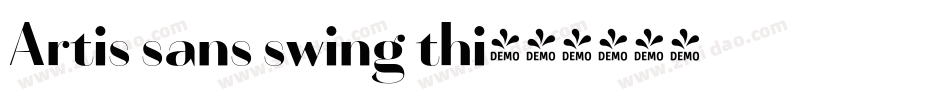 Artis sans swing thi字体转换